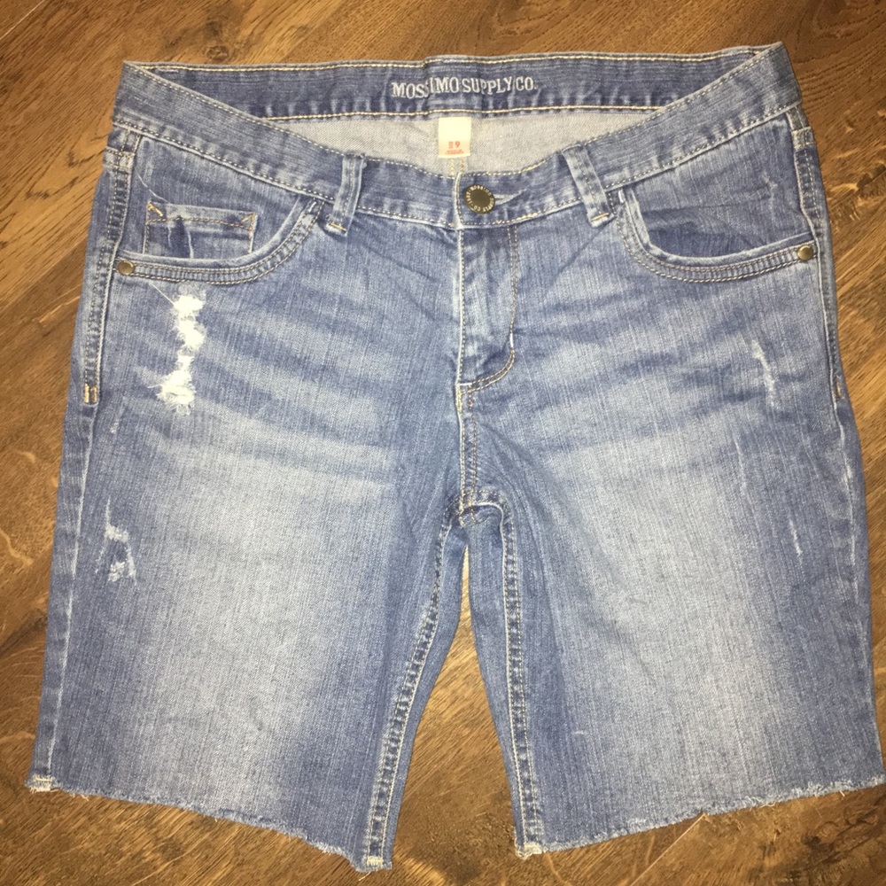 Distressed Denim Shorts